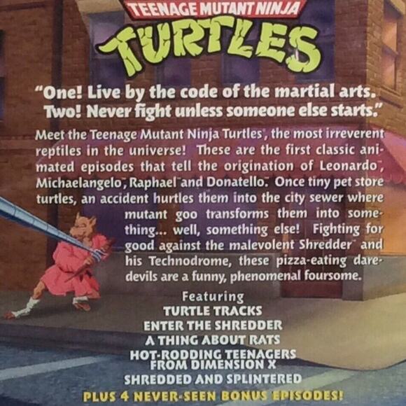 1987 Teenage Mutant Ninja Turtles DVD Entertainment Ages 5+ Cowabunga Dude NIP - Picture 5 of 5